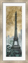 Framed Paris Map
