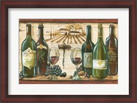 Framed Wooden Wine Landscape