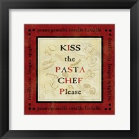 Pasta Sayings III Framed Print