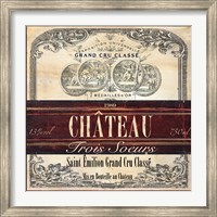 Framed Grand Vin Wine Label II