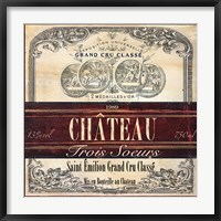 Framed Grand Vin Wine Label II