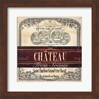 Framed Grand Vin Wine Label II