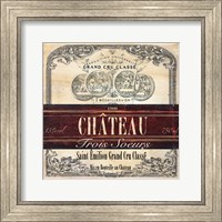 Framed Grand Vin Wine Label II