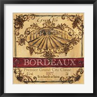 Framed Grand Vin Wine Label III