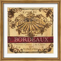 Framed Grand Vin Wine Label III