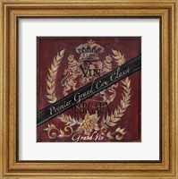 Framed Grand Vin Wine Label IV