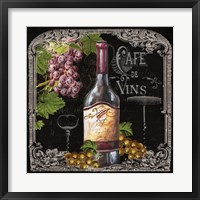 Framed Cafe de Vins Wine I