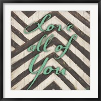 Framed Chevron Sentiments Teal I