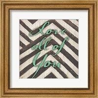 Framed Chevron Sentiments Teal I