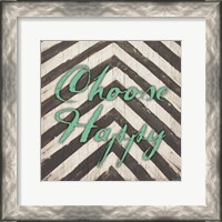 Framed Chevron Sentiments Teal II