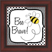 Framed 'Be Happy and Brave II' border=