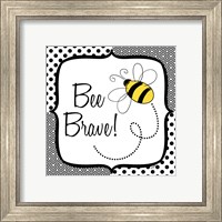 Framed 'Be Happy and Brave II' border=