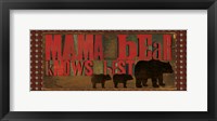 Don't Feed Mama Bear I Framed Print