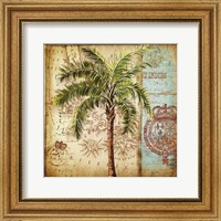 Framed Antique Nautical Palms II