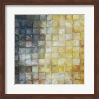 Framed Yellow Gray Mosaics I