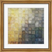 Framed Yellow Gray Mosaics II