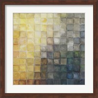 Framed Yellow Gray Mosaics II