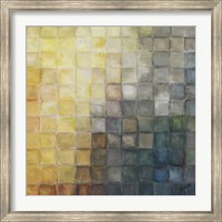 Framed Yellow Gray Mosaics II