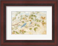 Framed Blue Birds Branch