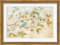 Framed Blue Birds Branch