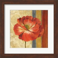 Framed Poppy Tapestry Stripes II