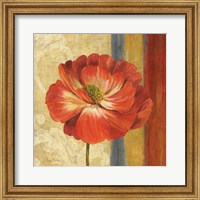 Framed Poppy Tapestry Stripes II