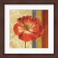 Framed Poppy Tapestry Stripes II