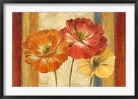 Framed Poppy Tapestry Stripes Landscape