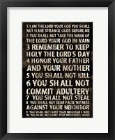 Framed Full 10 Commandments