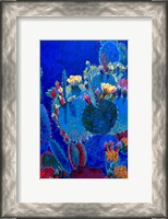 Framed Prickly Pear Blue