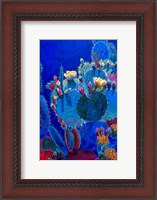 Framed Prickly Pear Blue