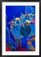 Framed Prickly Pear Blue