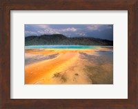 Framed Grand Prismatic Geyser, Yellowstone National Park, Wyoming