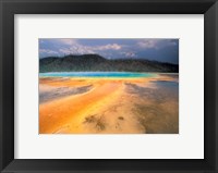 Framed Grand Prismatic Geyser, Yellowstone National Park, Wyoming