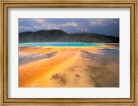 Framed Grand Prismatic Geyser, Yellowstone National Park, Wyoming