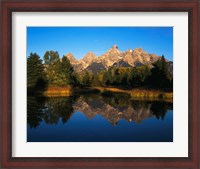 Framed Teton Range and Snake River, Grand Teton National Park, Wyoming