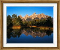 Framed Teton Range and Snake River, Grand Teton National Park, Wyoming