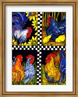 Framed Chicken Quartet