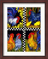 Framed Chicken Quartet