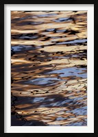 Framed Abstract sunrise reflection on water, Havana Harbor, Havana, Cuba