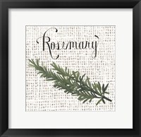 Framed Burlap Herbs I