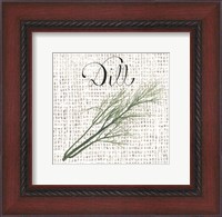 Framed Burlap Herbs III