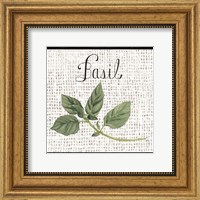 Framed Burlap Herbs V