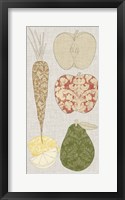 Contour Fruits & Veggies VII Framed Print