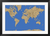 Framed World Map - Sand Dots 1