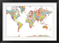 World Map 1 Framed Print