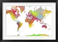 World Map 6 Framed Print