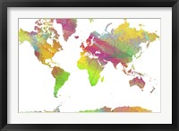 World Map 9 Framed Print
