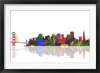 Framed San Francisco California Skyline 1