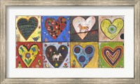 Framed Eight Flat Hearts
